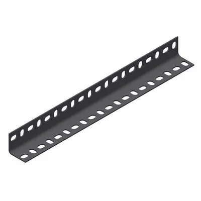 WIRECRAFTERS Slotted Angle: Slotted Angle, Powder-Coated, Steel, Gray - Ceiling Connectors & Supports for WireCrafters Partitions