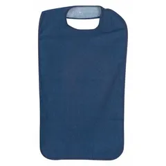 This patient protector is constructed with a terry cloth top layer and a vinyl backing, offering absorbency and waterproof protection. It measures 17 1/4 inches in length and 32 1/4 inches in width. Suitable for use on beds, examination tables, or other surfaces in healthcare or hospitality settings to guard against spills and stains.