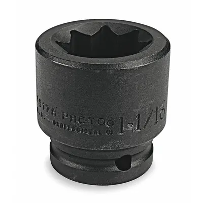 PROTO Impact Socket: 3/4 in Drive Size, SAE, 1 3/16 in Socket Size, 8-Point, Std - 3/4" Drive Impact Sockets