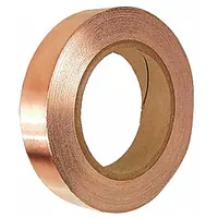 General purpose foil electrical tape with conductive acrylic adhesive. Used for grounding, shielding, cable wrapping, and splicing in electrical applications requiring a conductive path. Rated 600 V, 3.5 mil thick, 1/2 in wide, 18 yd length