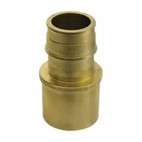 UPONOR Barbed Fitting Adapter: 1 in ID x 1 in Pipe Size, Barbed x Cup, Brass/Copper, Expansion (MPN LF4511010)