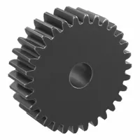 Hubless Spur Gear: Module m 1.5, 30 Teeth, 10 mm Bore Dia, Black Oxide Coated Carbon Steel, Hubless (MPN SSA1.5-30)