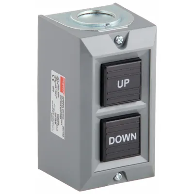 Dayton Control Station: (2) Push Buttons, 0 Pilot Lights, 2NO, Up/Down - Push-Button Control Stations