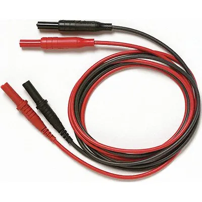POMONA Test Leads: CAT III 1000V, Straight Shrouded Plug, 4 ft Lg - Modular Test Leads