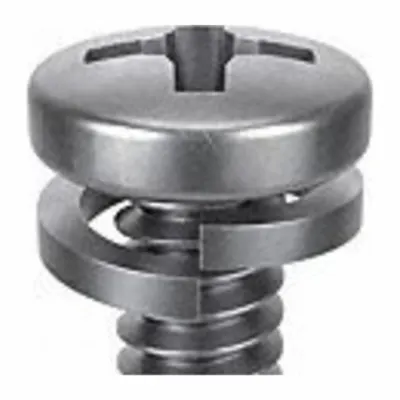 SEMS Screw: Split Lock, M5x0.80 Thread Size, 12 mm Lg, Stainless Steel, Passivated - Machine Screws with Split Lock Washers