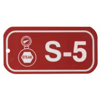 Polystyrene lockout tag for use in lockout/tagout procedures. Printed in English with holes for attachment. Pack of 25 tags