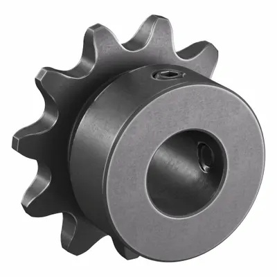 TSUBAKI Single Strand Sprocket: 35, For 3/8 in Chain Pitch, 1/2 in Bore Dia, 11 Teeth - Size 35 Fixed-Bore Roller Chain Sprockets