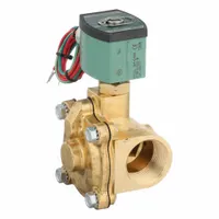 REDHAT Solenoid Valve: 2-Way, Normally Open, 1 1/4 in Pipe Size, 120V AC, Watertight, High Flow (MPN 8210G018)