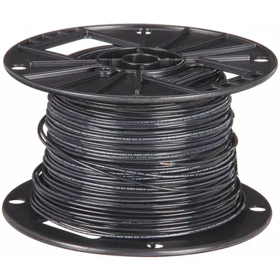 SOUTHWIRE 18 AWG Solid Copper TFN/TFFN Building Wire, 600 V, Black, 500 ft - Copper TFN/TFFN Building Wires