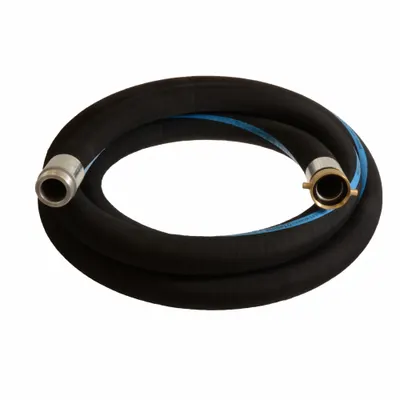 CONTINENTAL Suction and Discharge Hose: 1 in Hose Inside Dia., 150 psi, Black - EPDM Water Suction & Discharge Hose Assemblies with EPDM Cover with Spiral-Plied Synthetic Fabric & Wire Helix Reinforcement