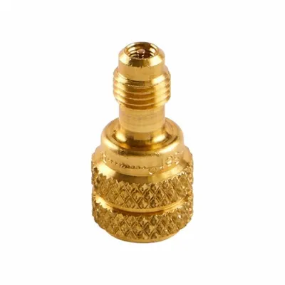 PRO-SET Adapter Fitting: 1 3/8 in Lg, 180° Angle - Manifold Hose Adapters, Couplers & Unions