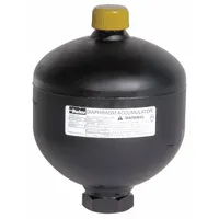 PARKER Diaphragm Accumulator: 45 cu in Fluid Volume, 45 cu in, 26 gpm Max. Flow, Hydrin (MPN AD075B25T9A1)