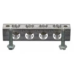 Ground lug kit rated for 600V AC and 400 A to 600 A. Provides a secure connection point for grounding conductors in electrical systems. Suitable for industrial grounding applications.