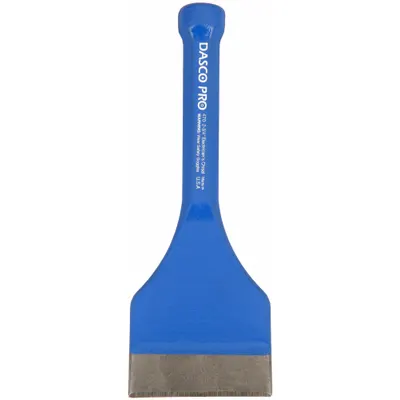 DASCO PRO Electrician Chisel: 2 3/4 in Blade Wd, 8 in Overall Lg, Includes Striking Cap - Hand-Guarded Floor Chisels