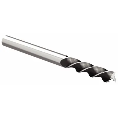 WIDIA HANITA Corner Radius End Mill: Carbide, 3 Flute, 3 mm Mill Dia, 12 mm LOC - Fast-Cutting Carbide Corner-Radius End Mills for Aluminum
