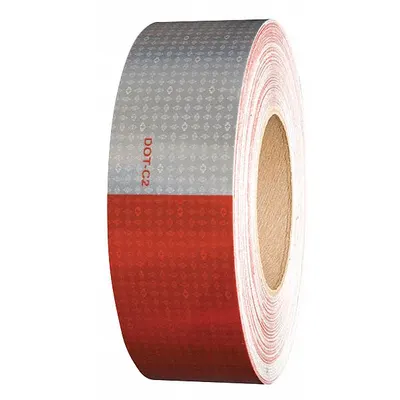 ORALITE Reflective Tape: Construction/Emergency Vehicles/Trucks and Trailers, Red/White - Vehicle Reflective Tapes