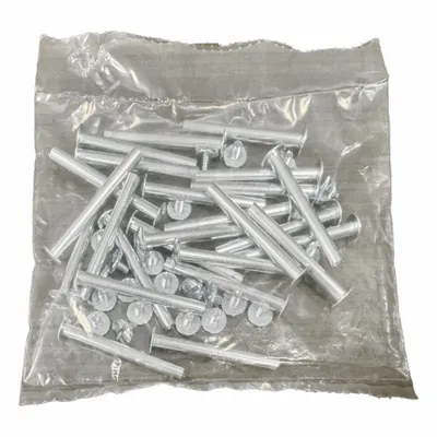 KINTER Binding Post: #8-32 Thread Size, 13/64 in Brl Dia, 2 in Brl Lg, Steel, Zinc-Plated - Binding Post Assemblies