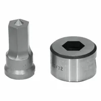 EDWARDS Hex Punch & Die Set: Edwards, 55 ton_65 ton_100 ton_120 ton Compatible Ironworker Size, Hex (MPN ED9-PDH3/4)