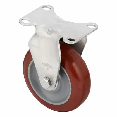 COLSON Plate Caster: Corrosion-Resistant, Rigid, Polyurethane, 4 in Wheel Dia - Corrosion-Resistant Plate Casters