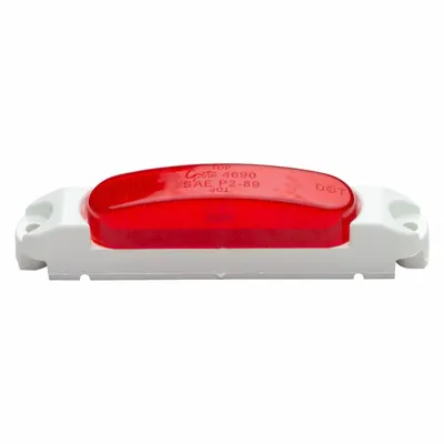 GROTE Clearance Marker Lamp: Clearance Light, LED, Oval, Red, Screw, Pigtail - Clearance Lights