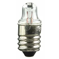 Miniature Incandescent Lamp, TL3 Tubular, E10 Base, 2.25V AC, White, Trade 222