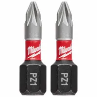 MILWAUKEE Insert Bit: Insert Bit, Imperial, Pozidriv® Head, PZ1 Bit Industry Size, Std, Hex, 2 PK (MPN 48-32-4431)
