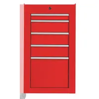 PROTO Side Cabinet: Red, 5 Drawers, Keyed, 19 in W x 25 1/4 in D x 34 in H, Red / Gloss, 550S (MPN J551934-5RD-SC)