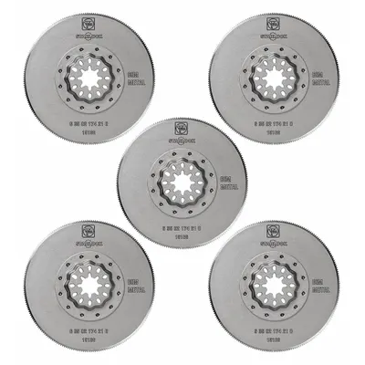 FEIN Oscillating Tool Blade: 3 3/8 in Blade Wd, 3 3/8 in Overall Lg, Long Cutting - Starlock Mounted Blades