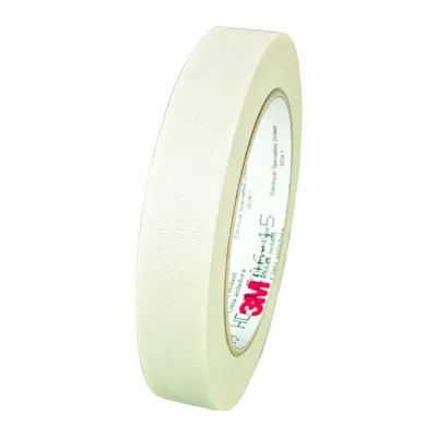 3M Cloth Electrical Tape: 1 in Wd, 22 yd Lg, 7 mil Thick, Fiberglass Cloth - Abrasion-Resistant Electrical Tape