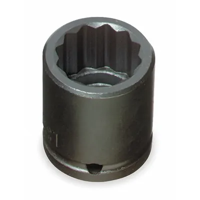 PROTO Impact Socket: 1/2 in Drive Size, SAE, 1 in Socket Size, 12-Point, Std - 1/2" Drive Impact Sockets