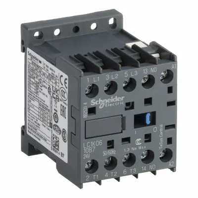 SCHNEIDER LC1K0610B7 Miniature Non-Reversing IEC Contactor - Miniature, Non-Reversing IEC Contactors