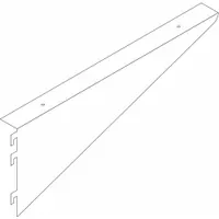 Undermount Bracket: 16 in Overall Lg, Steel, Petal White, 14 Gauge (MPN GRFTBL-14GA-16R-E-2)