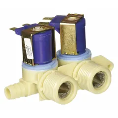 This water inlet valve controls the flow of water into washing machines and dryers. It opens and closes to fill the tub at the appropriate time during the cycle. Compatible with select Electrolux appliances.