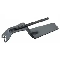 Steel handguard designed for manual deburring and edge finishing. Compatible with R10 trade letter blades. Provides a secure grip for controlled operation on metal, plastic, and composite parts
