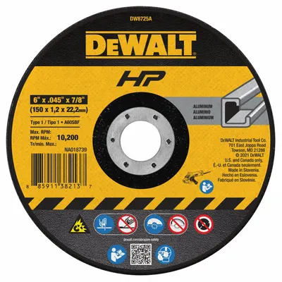 DEWALT A60N General Purpose Cut-Off Wheel for Soft Metals - General Purpose Cut-Off Wheels for Soft Metals