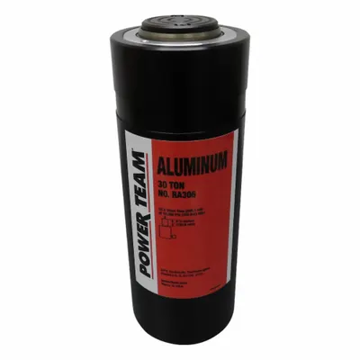 POWER TEAM Standard Hydraulic Rams: Single Acting, 30 ton Nominal Capacity - Lightweight Rams