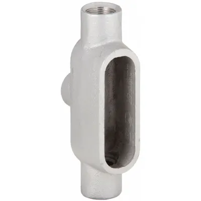 HUBBELL KILLARK Conduit Outlet Body: Aluminum, 1 1/2 in Trade Size, TB Body, 20 cu in Body Capacity - TB - Tee Type