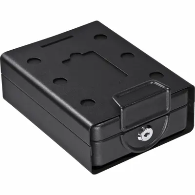 BARSKA Safe: Key Lock, 0.48 cu ft Capacity, Steel, 2 3/4 in H x 6 1/4 in W x 8 in D - Free-Standing Security Safes