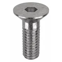 Socket Flat Head Screw: M4x0.70 Thread Size, 10 mm Lg, Flat, NL-19, Stainless Steel, 18-8, 100 PK (MPN FBMFHEADS40710P100)