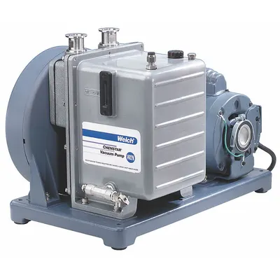 WELCH Vacuum Pump: 1 hp, 1 Phase, 115/230V AC, 10.6 cfm Free Air Displacement - Corrosive Environment Rotary Vane Vacuum Pumps
