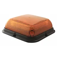 ECCO Beacon Light: Flashing Beacon, Amber, 6 1/2 in Overall Wd, 2 5/16 in Overall Ht, LED, 12-24V DC (MPN EB7180A)