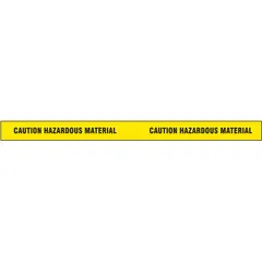 APPROVED VENDOR Caution Hazardous Material Barrier Tape, 2 in x 60 yds