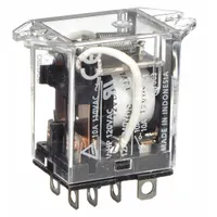 OMRON Flange Mount Relay: Surface (Top Flange) Mounted, 10 A Current Rating, 12V DC, DPDT (MPN LY2F-DC12)