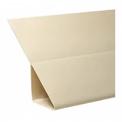 Beige heavy-duty plastic bird control slides, 8 1/2 in height, 6 in width, 15 ft length, sold in a pack of 3. Designed to prevent birds from landing on ledges, signs, and architectural features.