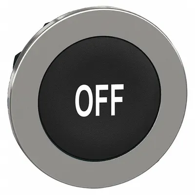 SCHNEIDER Push Button Head: 30 mm Panel Size, Non-Illuminated, Metallic, Off - Heads for Push Buttons