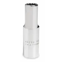 PROTO Socket: SAE, 3/8 in Drive Size, 5/16 in Socket Size, 12-Point, Deep, Chrome, Socket (MPN J5010)