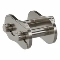 TSUBAKI Attachment Link: For Nickel-Plated Steel Roller Chains, D-1, 40, Single Strand, Steel, 5 PK (MPN 40NPD1CL)
