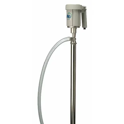 FINISH THOMPSON Electric Drum Pump: Pump with Hose, 1/3 hp HP, 115 V AC, 17 gpm - Centrifugal Electric Drum Pumps