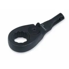 This 12-point box end torque wrench head features a 7/16" SAE size with a J shank design for use with interchangeable torque wrench handles. The 12-point configuration provides secure engagement on square or hex fasteners. Suitable for precise fastening in industrial maintenance and assembly applications.