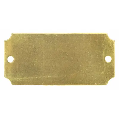 OEM APPROVED VENDOR Blank Valve Tag: Brass, Rectangle, 3 in x 1 7/16 in, 100 PK - General Purpose Blank Valve Tags